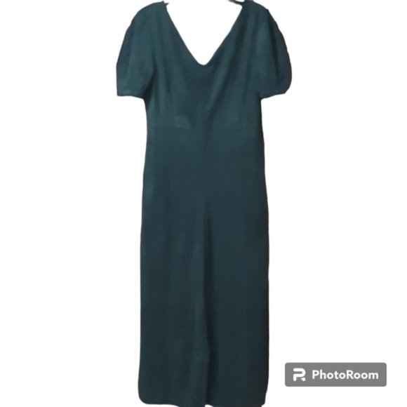 Pantsuit Lucia Wide Leg Raw Hem Emerald Green Medium LYSSE New York New - Picture 4 of 7